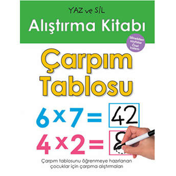 Yaz Ve Sil Alıştırma Kitabı - Çarpım Tablosu Kolektif