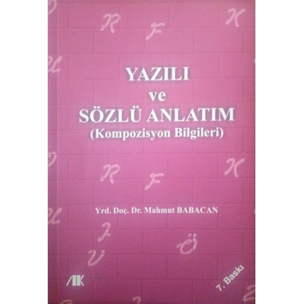 Yazılı Ve Sözlü Anlatım Mahmut Babacan