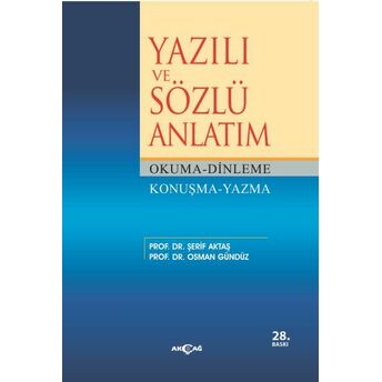 Yazılı Ve Sözlü Anlatım Osman Gündüz