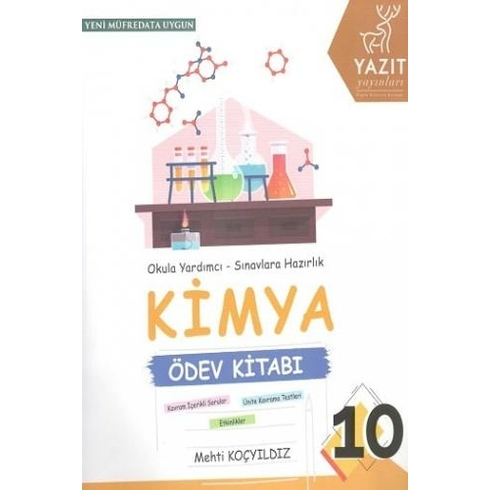 Yazıt Yayınları 10. Sınıf Kimya Ödev Kitabı