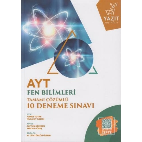 Yazıt Yks Ayt Fen Bilimleri Çözümlü 10 Deneme Sınavı -  Komisyon