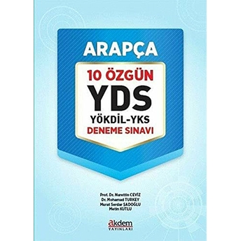 Yds Arapça 10 Özgün Yökdil - Yks Deneme Sınavı Metin Kutlu