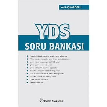 Yds Soru Bankası Vedi Aşkaroğlu