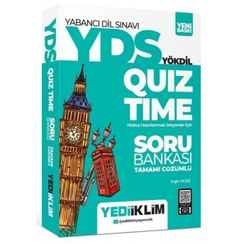 Yds - Yökdil Quiz Time Tamamı Çözümlü Soru Bankası Ergin Yıldız