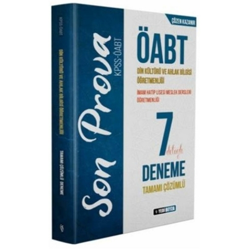 Yedibeyza 2021 Öabt Din Kültürü Ve Ahlak Bilgisi Öğretmenliği Son Prova Tamamı Çözümlü 7 Deneme (Iadesiz)