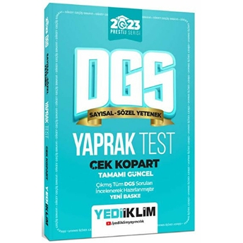 Yediiklim 2023 Dgs Çek Kopart Yaprak Test