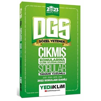 Yediiklim 2023 Dgs Prestij Serisi Sözel Yetenek Konularına Göre Tamamı Çözümlü Çıkmış Sorular