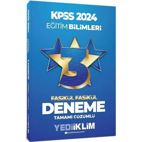 Yediiklim 2024 Kpss Eğitim Bilimleri Tamamı Çözümlü 3 Yıldız Fasikül Deneme