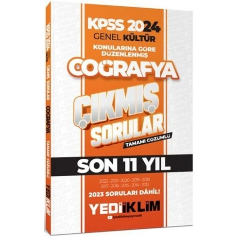 Yediiklim 2024 Kpss Genel Kültür Coğrafya Konularına Göre Tamamı Çözümlü Son 11 Yıl Çıkmış Sorular