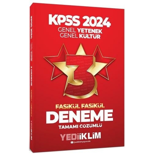 Yediiklim 2024 Kpss Genel Yetenek Genel Kültür Tamamı Çözümlü 3 Yıldız Fasikül Deneme