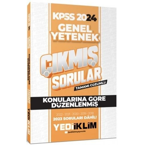 Yediiklim 2024 Kpss Genel Yetenek Konularına Göre Tamamı Çözümlü Çıkmış Sorular