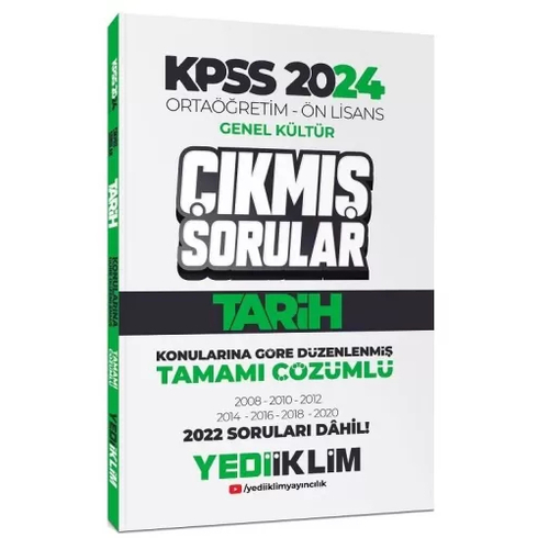 Yediiklim 2024 Kpss Ortaöğretim-Önlisans Tarih Konularına Göre Çıkmış Sorular