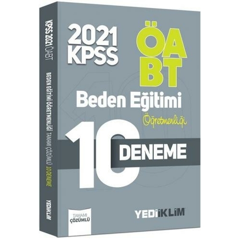 Yediiklim Yayınları 2021 Öabt Beden Eğitimi Öğretmenliği Tamamı Çözümlü 10 Deneme