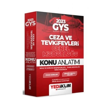 Yediiklim Yayınları 2023 Gys Adalet Bakanlığı Ceza Ve Tevkifevleri Genel Müdürlüğü Konu Anlatımı Komisyon