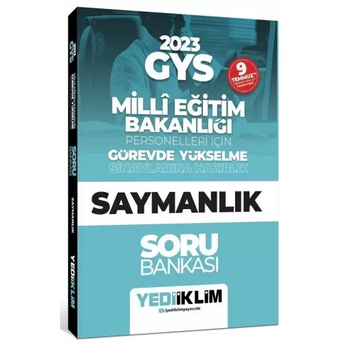 Yediiklim Yayınları 2023 Gys Millî Eğitim Bakanlığı Personelleri Için Görevde Yükselme Saymanlık Soru Bankası Komisyon