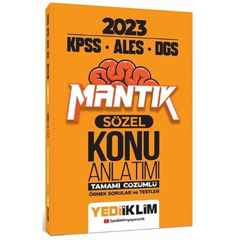 Yediiklim Yayınları 2023 Kpss-Ales-Dgs Sözel Mantık Konu Anlatımı