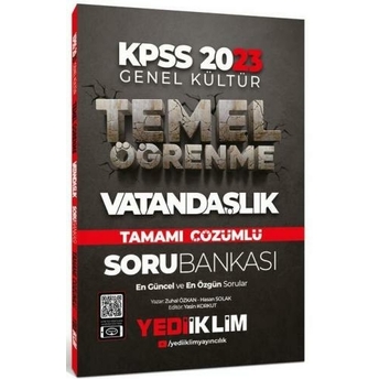 Yediiklim Yayınları 2023 Kpss Genel Kültür Temel Öğrenme Vatandaşlık Tamamı Çözümlü Soru Bankası Zuhal Özkan