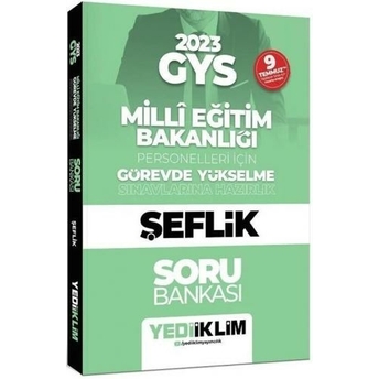 Yediiklim Yayınları 2023 Milli Eğitim Bakanlığı Görevde Yükselme Sınavı Şeflik Soru Bankası Komisyon