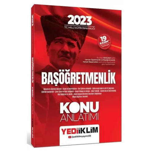 Yediiklim Yayınları 2023 T.c. Millî Eğitim Bakanlığı Başöğretmenlik Konu Anlatımı Komisyon