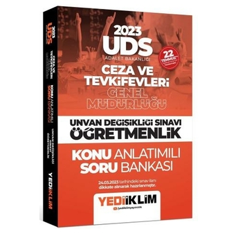 Yediiklim Yayınları 2023 Uds Adalet Bakanlığı Ceza Ve Tevkifevleri Genel Müdürlüğü Unvan Değişikliği Sınavı Öğretmenlik Konu Anlatımlı Soru Bankası Komisyon