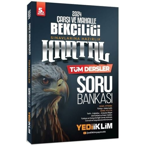 Yediiklim Yayınları 2024 Çarşı Ve Mahalle Bekçiliği Sınavlarına Hazırlık Kartal Tüm Dersler Soru Bankası Komisyon