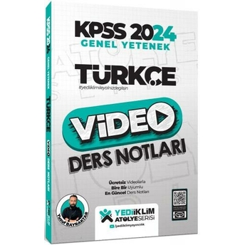 Yediiklim Yayınları 2024 Kpss Atölye Serisi Türkçe Video Ders Notları Yusuf Bayraktar