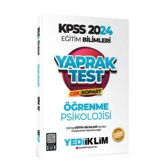 Yediiklim Yayınları 2024 Kpss Eğitim Bilimleri Öğrenme Psikolojisi Çek Kopart Yaprak Test Komisyon