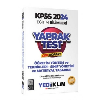 Yediiklim Yayınları 2024 Kpss Eğitim Bilimleri Öğretim Yöntem Ve Teknikleri Çek Kopart Yaprak Test Komisyon