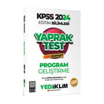 Yediiklim Yayınları 2024 Kpss Eğitim Bilimleri Program Geliştirme Çek Kopart Yaprak Test Komisyon