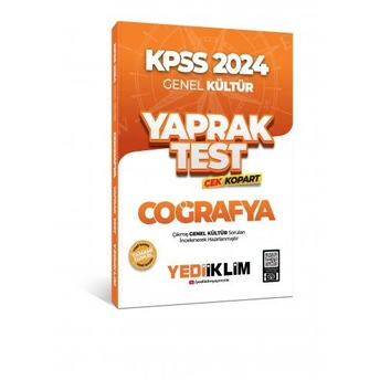 Yediiklim Yayınları 2024 Kpss Genel Kültür Coğrafya Çek Kopart Yaprak Test Komisyon