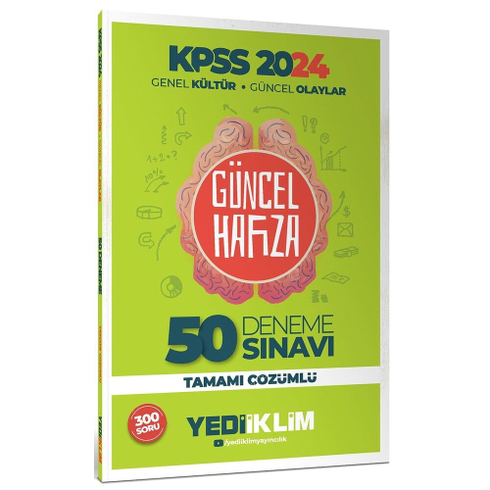 Yediiklim Yayınları 2024 Kpss Genel Kültür Güncel Olaylar Tamamı Çözümlü 50 Deneme 300 Soru Komisyon