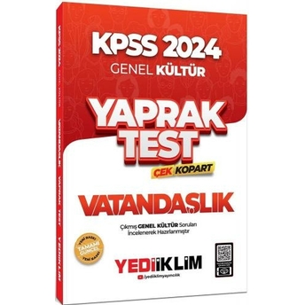 Yediiklim Yayınları 2024 Kpss Genel Kültür Vatandaşlık Çek Kopart Yaprak Test Komisyon