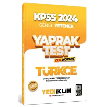 Yediiklim Yayınları 2024 Kpss Genel Yetenek Türkçe Çek Kopart Yaprak Test Komisyon