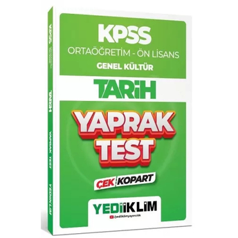 Yediiklim Yayınları 2024 Kpss Ortaöğretim - Ön Lisans Genel Kültür Tarih Çek Kopart Yaprak Test Komisyon