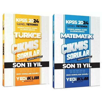 Yediiklim Yayınları 2024 Kpss Türkçe Matematik Son 11 Yıl Çıkmış Sorular Konularına Göre 2'Li Set Komisyon