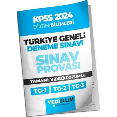 Yediiklim Yayınları 2024 Kpss Türkiye Geneli Eğitim Bilimleri ( 1-2-3 ) Deneme Sınavları Tamamı Video Çözümlü Komisyon