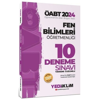 Yediiklim Yayınları 2024 Öabt Fen Bilimleri Öğretmenliği Tamamı Video Çözümlü 10 Deneme Sınavı Komisyon