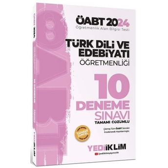 Yediiklim Yayınları 2024 Öabt Türk Dili Ve Edebiyatı Öğretmenliği Tamamı Video Çözümlü 10 Deneme Sınavı Komisyon