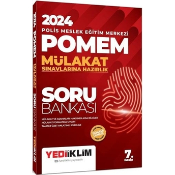 Yediiklim Yayınları 2024 Pomem Mülakat Sınavlarına Hazırlık Soru Bankası Komisyon