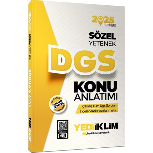 Yediiklim Yayınları 2025 Dgs Sözel Yetenek Konu Anlatımı Komisyon