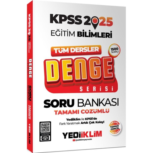 Yediiklim Yayınları 2025 Kpss Eğitim Bilimleri Tüm Dersler Denge Serisi Tamamı Çözümlü Soru Bankası Komisyon