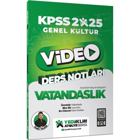 Yediiklim Yayınları 2025 Kpss Genel Kültür Vatandaşlık Video Ders Notları