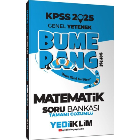 Yediiklim Yayınları 2025 Kpss Genel Yetenek Bumerang Matematik Tamamı Çözümlü Soru Bankası Komisyon