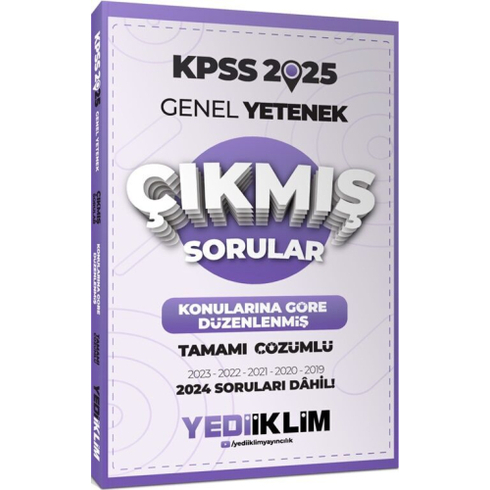 Yediiklim Yayınları 2025 Kpss Genel Yetenek Konularına Göre Düzenlenmiş Tamamı Çözümlü Çıkmış Sorular Komisyon