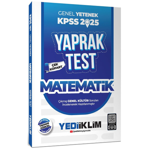 Yediiklim Yayınları 2025 Kpss Genel Yetenek Matematik Çek Kopart Yaprak Test Komisyon