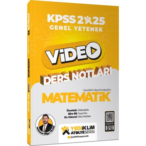 Yediiklim Yayınları 2025 Kpss Matematik Genel Yetenek Atölye Serisi Video Ders Notları Mehmet Bilge Yıldız