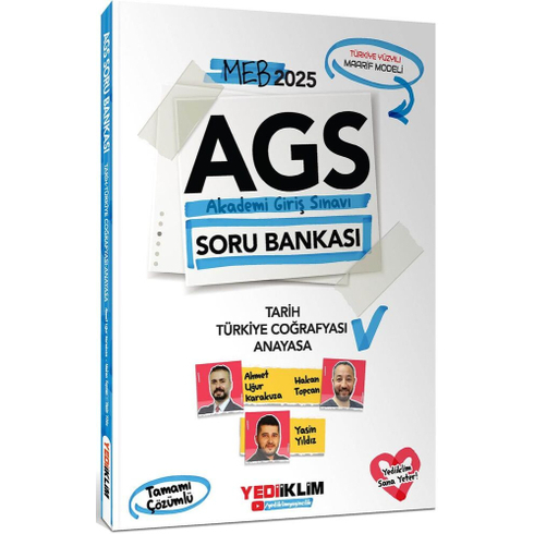 Yediiklim Yayınları 2025 Meb Ags Tarih Türkiye Coğrafyası Ve Anayasa Tamamı Çözümlü Soru Bankası Ahmet Uğur Karakuza