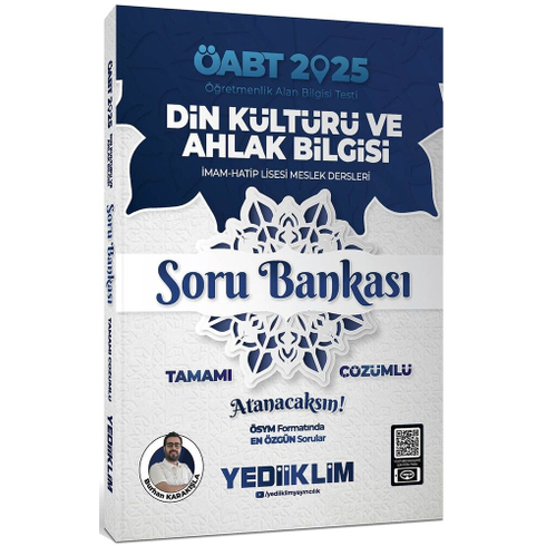 Yediiklim Yayınları 2025 Öabt Din Kültürü Ve Ahlak Bilgisi Öğretmenliği Tamamı Çözümlü Soru Bankası M. Burhan Karakışla