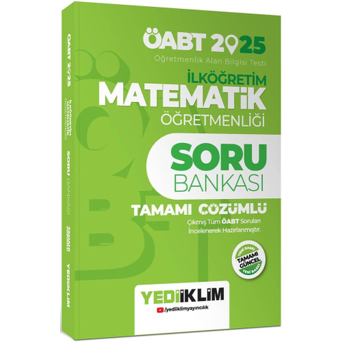 Yediiklim Yayınları 2025 Öabt Ilköğretim Matematik Öğretmenliği Tamamı Çözümlü Soru Bankası Komisyon