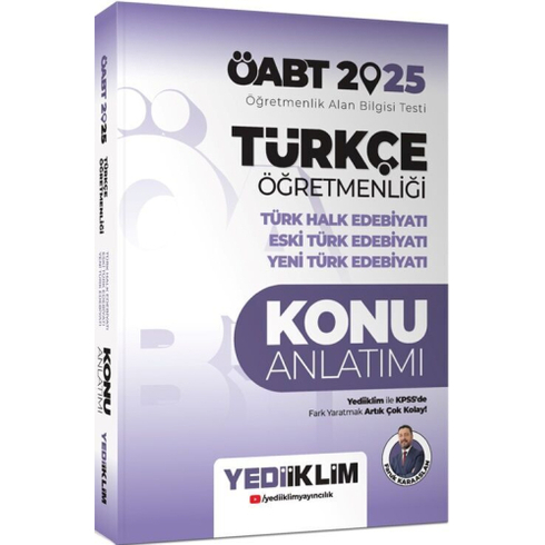 Yediiklim Yayınları 2025 Öabt Türkçe Öğretmenliği Türk Halk Edebiyatı Eski Türk Edebiyatı Yeni Türk Edebiyatı Konu Anlatımı Faruk Karaaslan